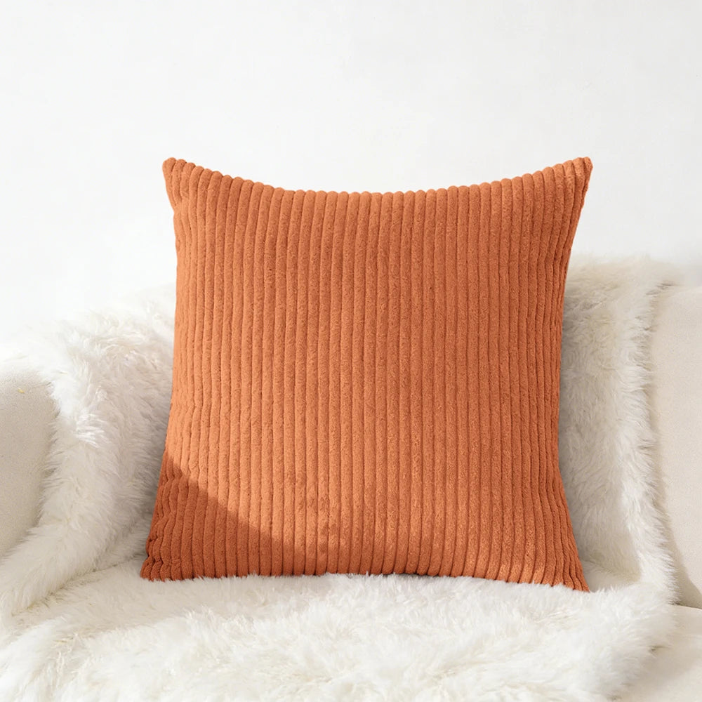 Corduroy Pillow Cover - Soft Flannel Cushion