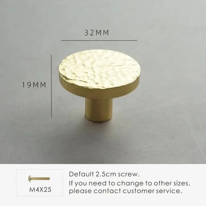 Brass Cabinet Knobs - Hand-Hammered Texture, Modern Design | sitezone test 02
