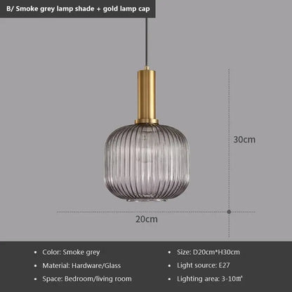 Glas Pendelleuchten E27 Rauchgrau für Küche Restaurant Esstisch Wohnzimmer Bar Front Home Decor Hängeleuchten