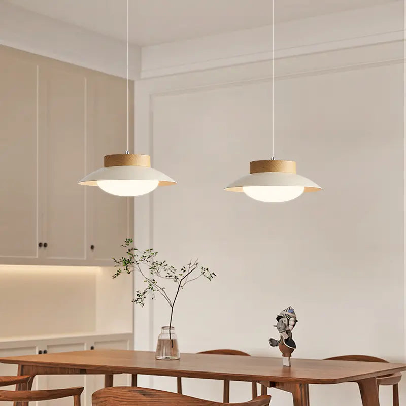 Cream Wind LED Pendant Light - Soft Ambient Lighting