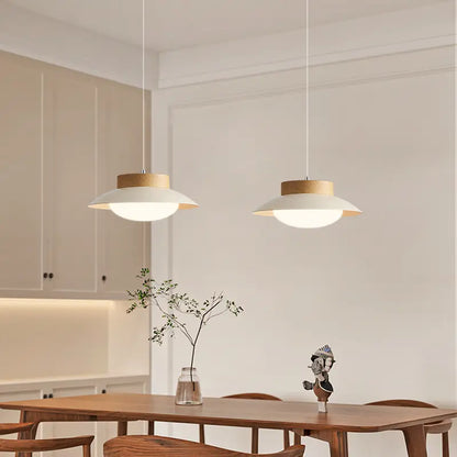 Cream Wind LED Pendant Light - Soft Ambient Lighting