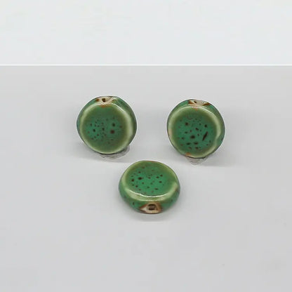 Ceramic Spacer Beads - 15x7mm Round Porcelain for Jewelry