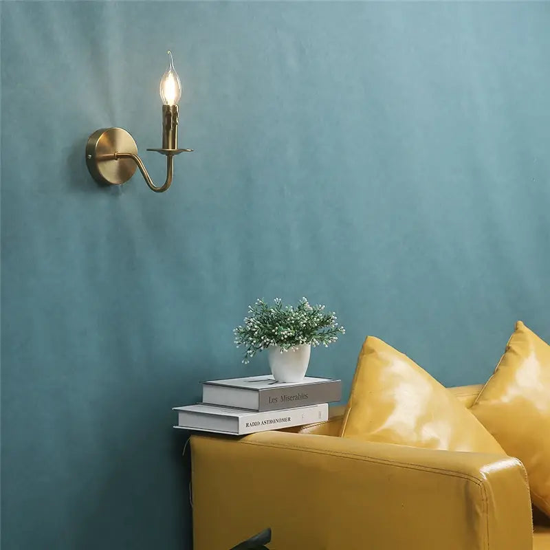 Nordic Candle Wall Sconce - Retro Bedside Reading Lamp | sitezone test 02