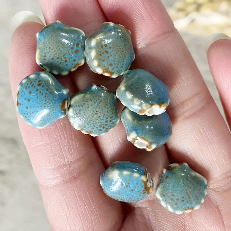 Ceramic Shell Beads - DIY Jewelry Making Charms