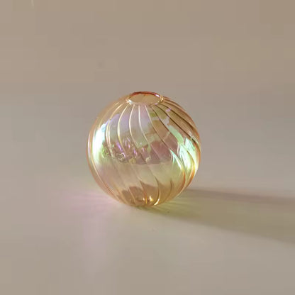 Iridescent Glass Vase - Modern Ball Vase Home Decor