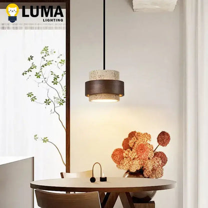 Wabi Sabi Travertine Pendant Light – Natural Stone Design