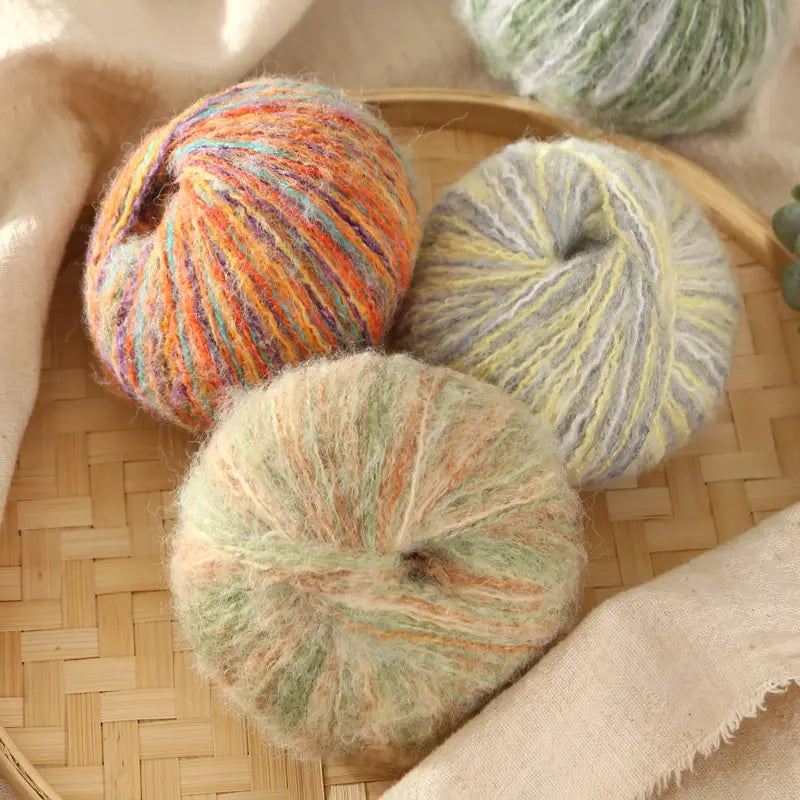 Gradient Mohair Yarn - Colorful Blend for Knitting