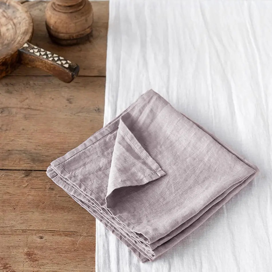 Linen Napkins Set - 40x40cm, Soft & Reusable | sitezone test 02