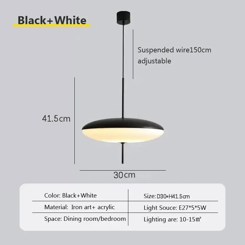 Nordic LED Anhänger Licht Fliegende Untertasse Design Lampe Für Schlafzimmer Wohnzimmer Bar Cafe Büro Innen Einfache Hause Dekorative Leuchte