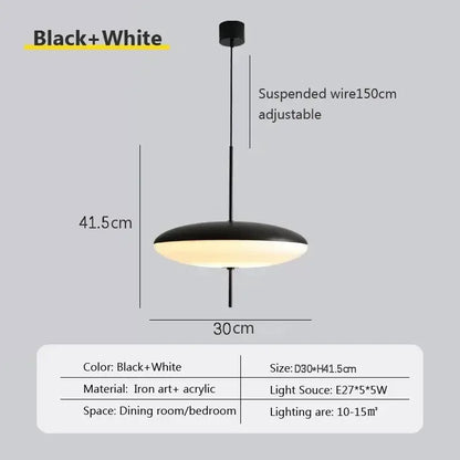 Nordic LED Anhänger Licht Fliegende Untertasse Design Lampe Für Schlafzimmer Wohnzimmer Bar Cafe Büro Innen Einfache Hause Dekorative Leuchte
