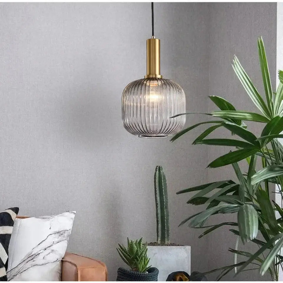Glas Pendelleuchten E27 Rauchgrau für Küche Restaurant Esstisch Wohnzimmer Bar Front Home Decor Hängeleuchten