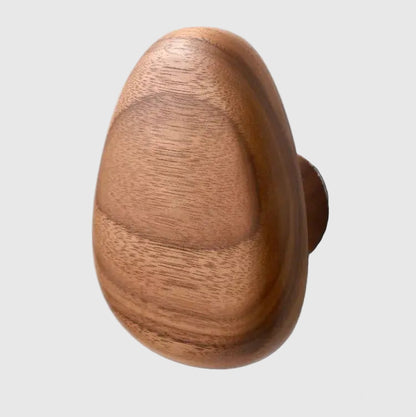 Scandinavian Wood Coat Hook – Pebble Design, Wall Mount