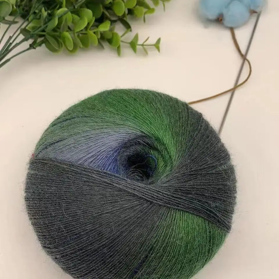 Rainbow Gradient Yarn - 200g/1600m for Crochet