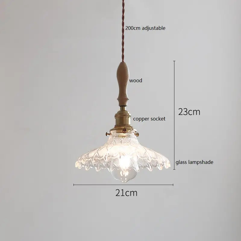 IWHD Schmetterling Keramik LED Pendelleuchte neben Holzgriff Kupfer Sockel Home Decor Schlafzimmer Esszimmer Wohnzimmer Licht Hängelampe