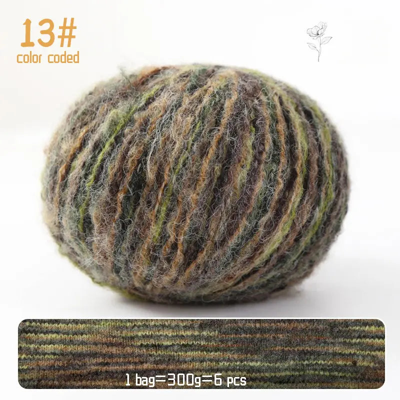 Gradient Mohair Yarn - 300g Colorful Blend for Knitting