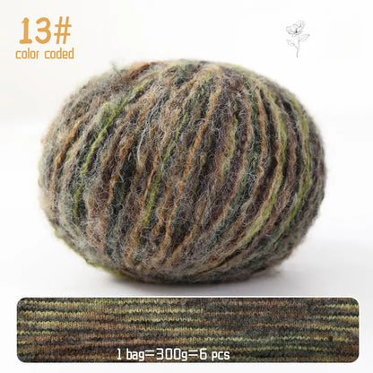 Gradient Mohair Yarn - 300g Colorful Blend for Knitting