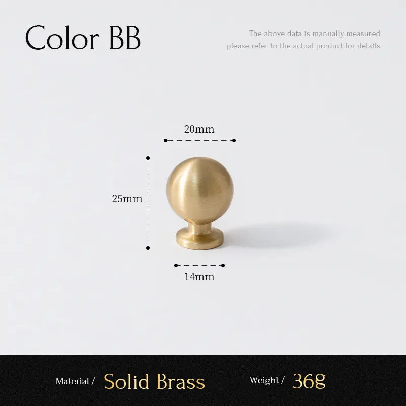 Brass Round Knob - Modern Gold Drawer Pull | sitezone test 02
