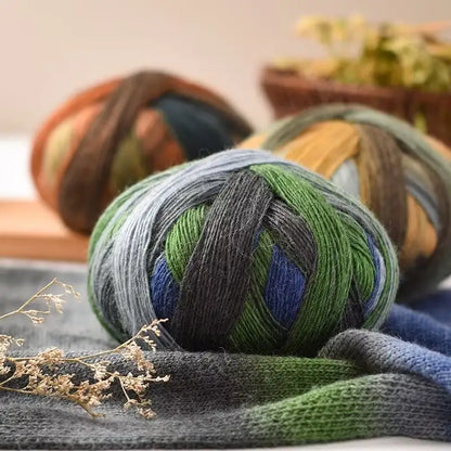 Rainbow Gradient Yarn - 295g Colorful Wool for Knitting