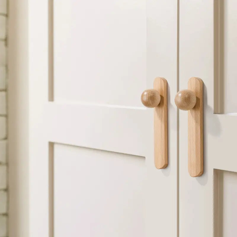 Walnut Cabinet Knobs – Minimalist Round Drawer Pulls
