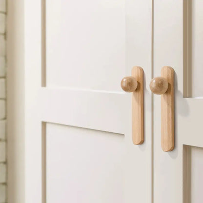 Walnut Cabinet Knobs – Minimalist Round Drawer Pulls