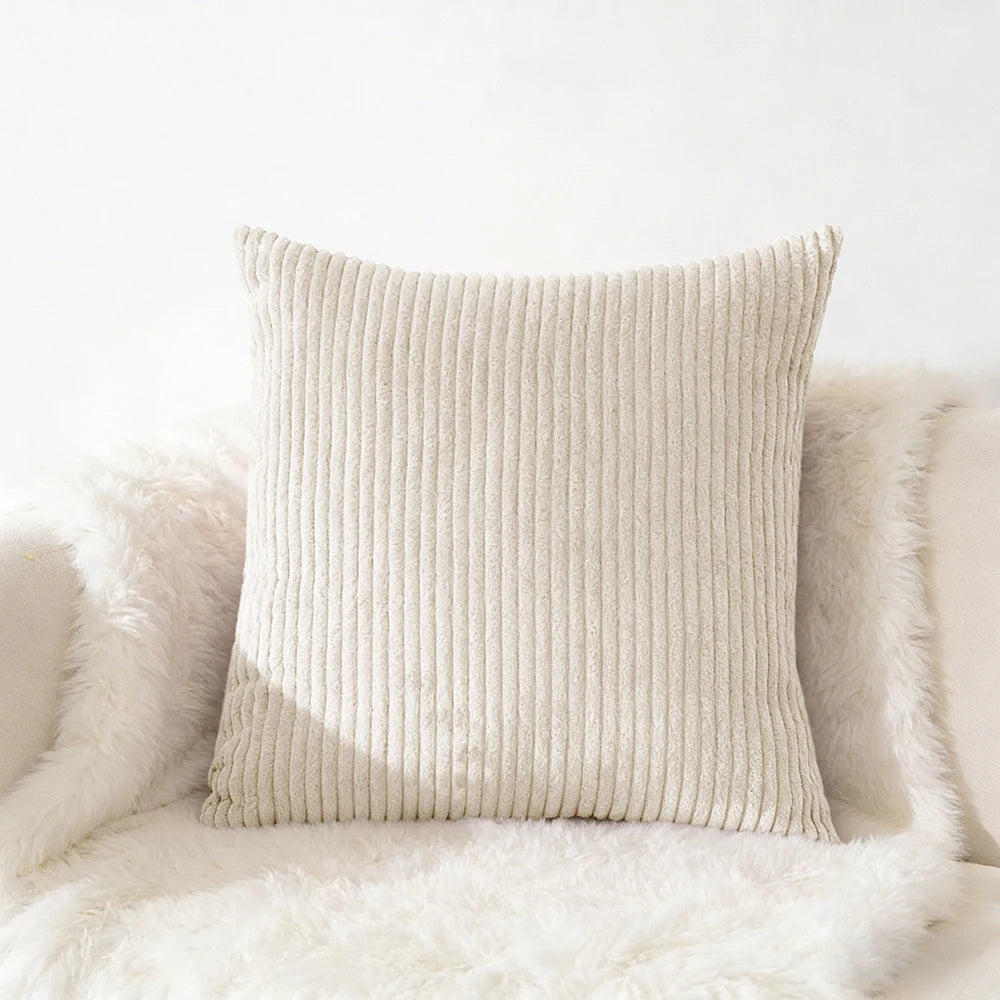 Corduroy Pillow Cover - Soft Flannel Cushion