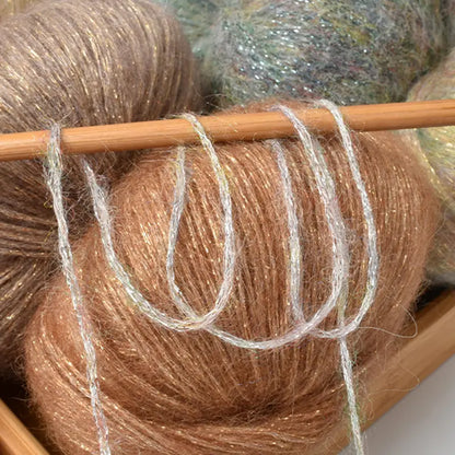 Sequin Mohair Crochet Yarn - Soft & Warm for Baby Projects