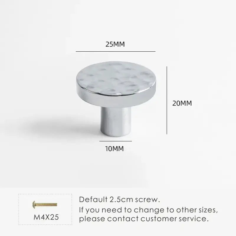 Brass Cabinet Knobs - Hand-Hammered Texture, Modern Design | sitezone test 02