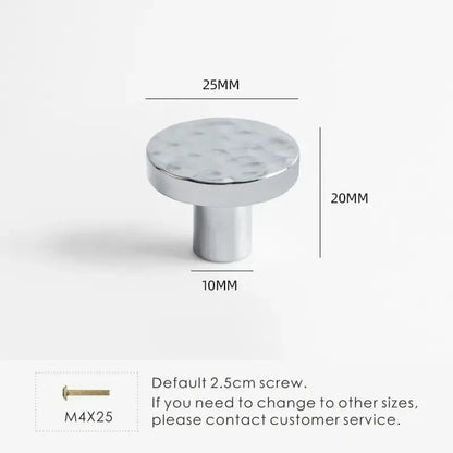 Brass Cabinet Knobs - Hand-Hammered Texture, Modern Design | sitezone test 02