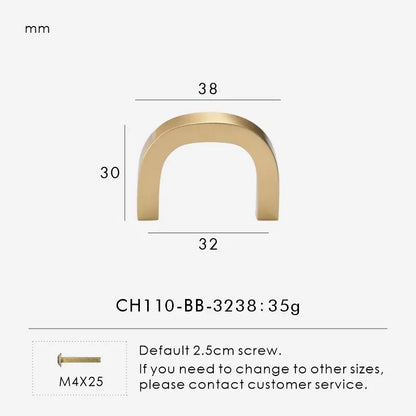 Solid Brass Cabinet Pulls – Modern Bent Design | sitezone test 02