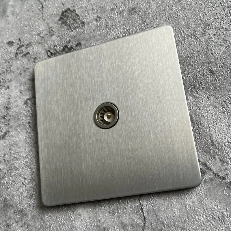 Matte Stainless Steel Wall Switch - USB & EU Outlet | sitezone test 02