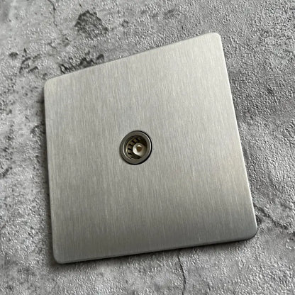 Matte Stainless Steel Wall Switch - USB & EU Outlet | sitezone test 02