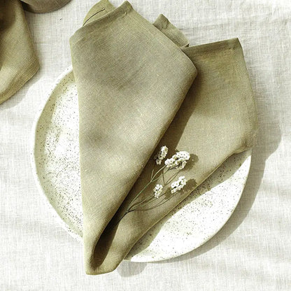 Linen Napkins Set - 40x40cm, Soft & Reusable | sitezone test 02