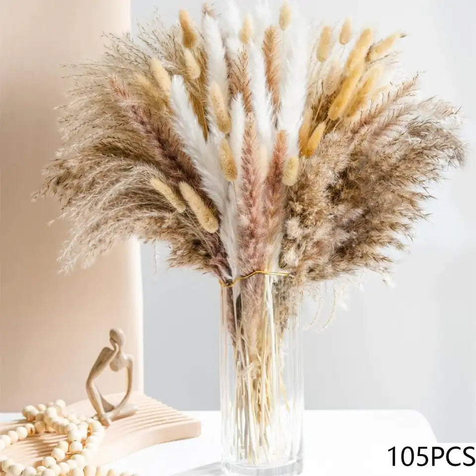 Dried Pampas Grass Bouquet - Autumn Rustic Home Decor