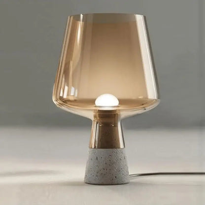Modern Floor Lamp - Cement Base & Glass Shade | sitezone test 02