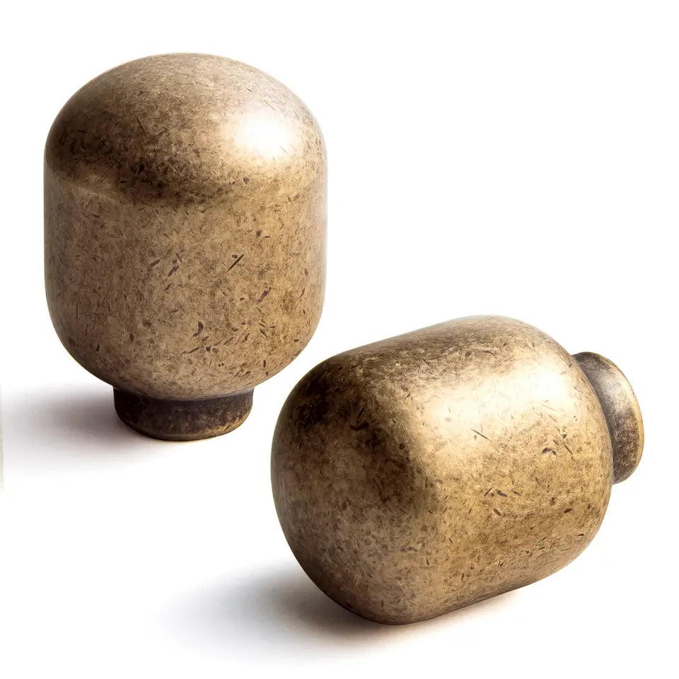 Gray Round Cabinet Knob - Modern Drawer Handle
