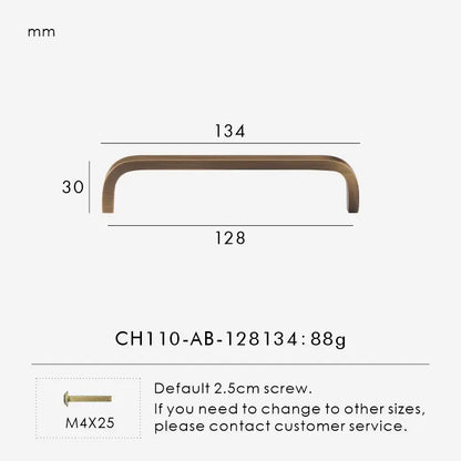 Solid Brass Cabinet Pulls – Modern Bent Design | sitezone test 02