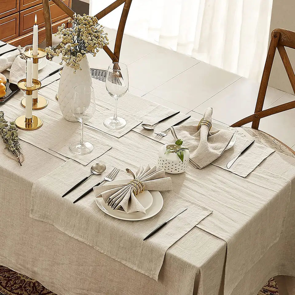 Soft, Pure Linen Table Napkins For Wedding And Birthday Parties.