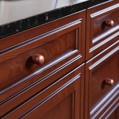 Gray Round Knob Cabinet Door Handle For Kitchen And Wardrobe Drawer.
