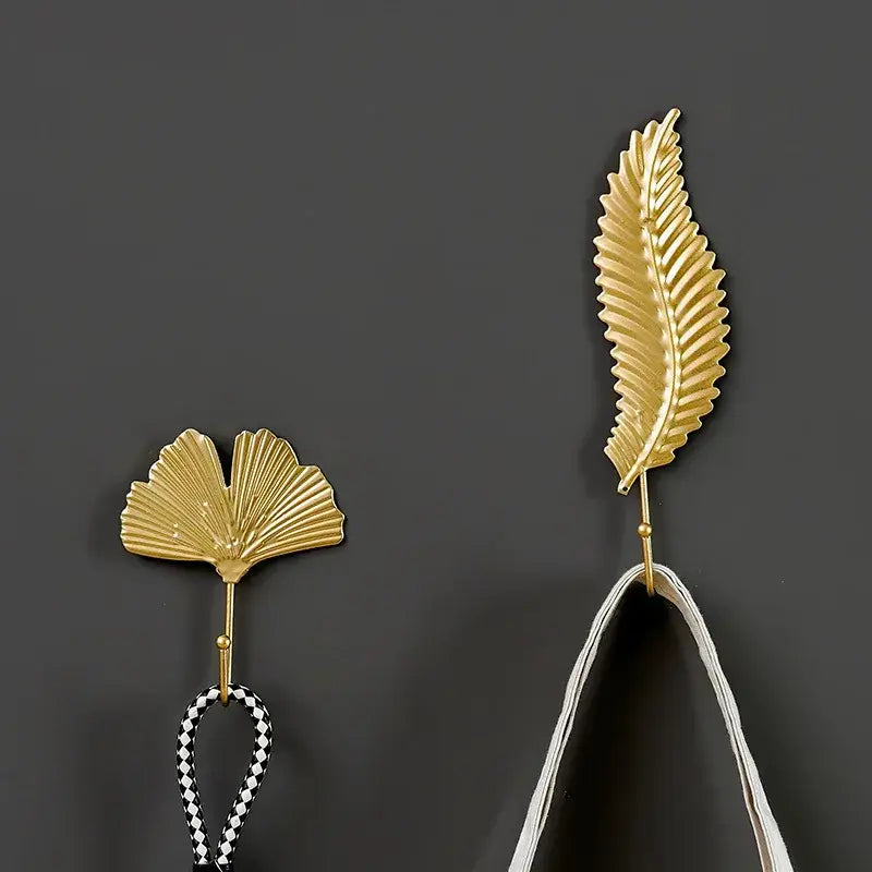 Gold Leaf Wall Hooks – Decorative & Functional Storage | sitezone test 02