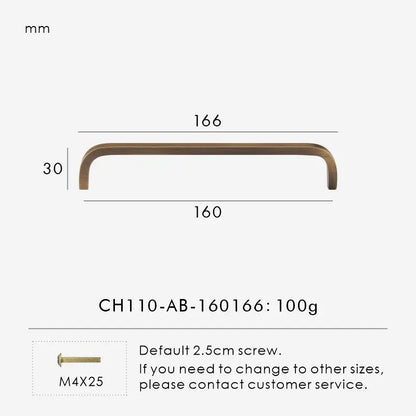 Solid Brass Cabinet Pulls – Modern Bent Design | sitezone test 02