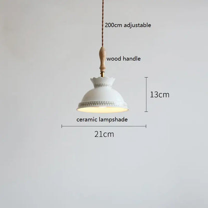 IWHD Schmetterling Keramik LED Pendelleuchte neben Holzgriff Kupfer Sockel Home Decor Schlafzimmer Esszimmer Wohnzimmer Licht Hängelampe
