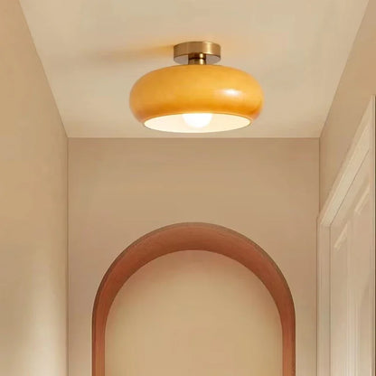 Orange Bauhaus Pendant Light | Glass & Steel