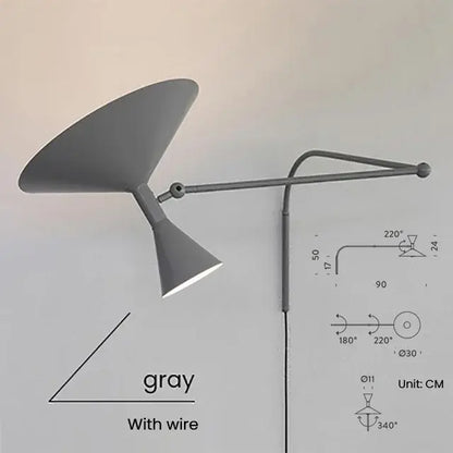Nordic Wall Sconce - Adjustable Arm, Modern Bedroom Lighting