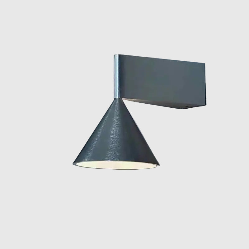 Brushed Aluminum Wall Sconce - Geometric Design for Bedroom