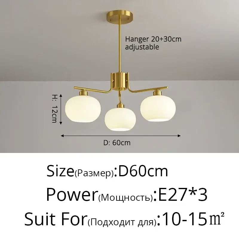 Nordic Glass Pendant Light – Modern LED for Dining & Kitchen