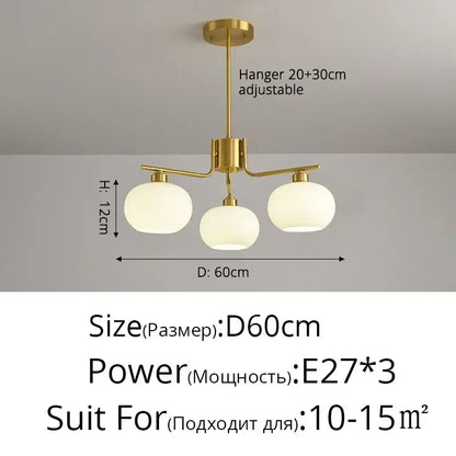 Nordic Glass Pendant Light – Modern LED for Dining & Kitchen