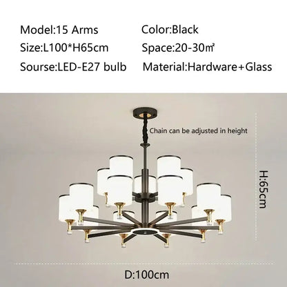 Modern Gold Chandelier - Luxury Lighting for Living Room