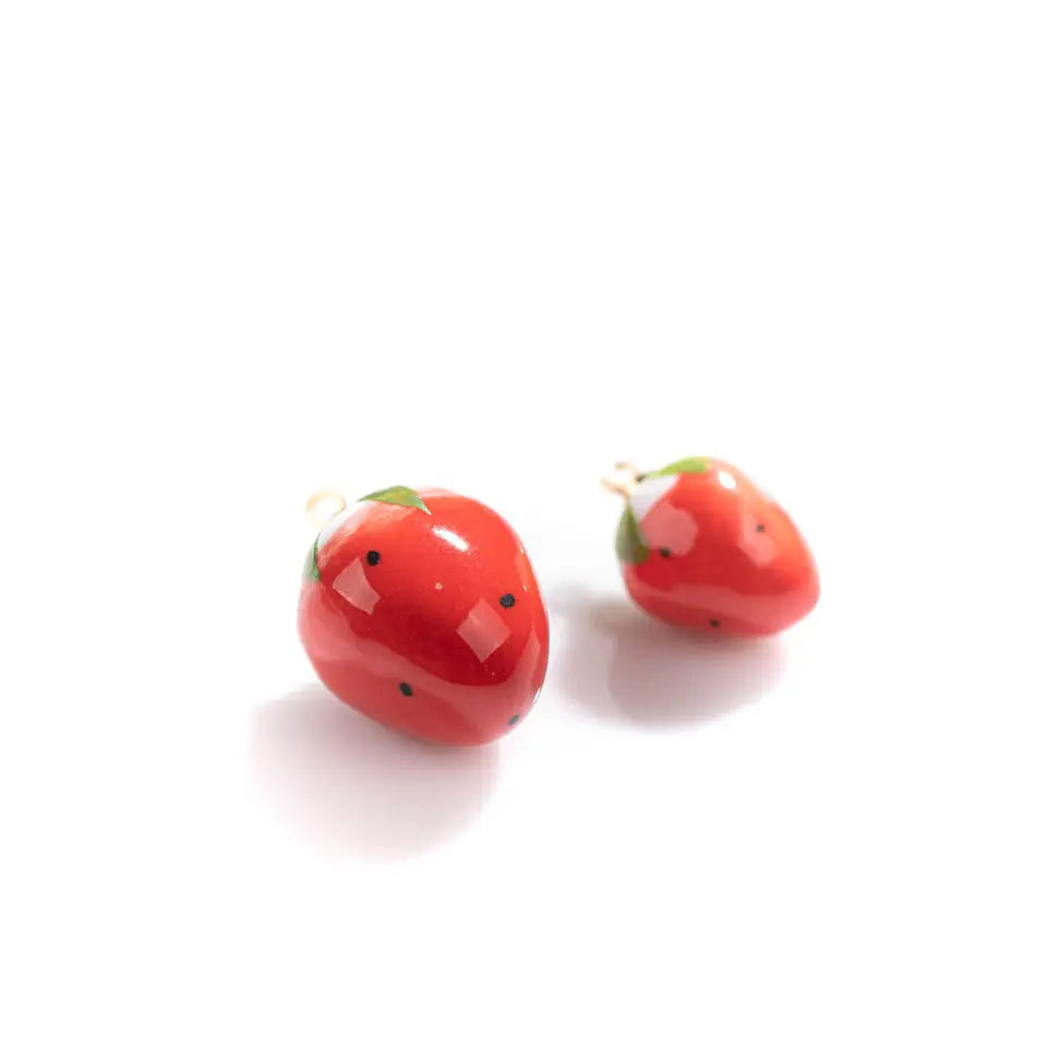 Strawberry Ceramic Beads - Retro Jewelry Pendant