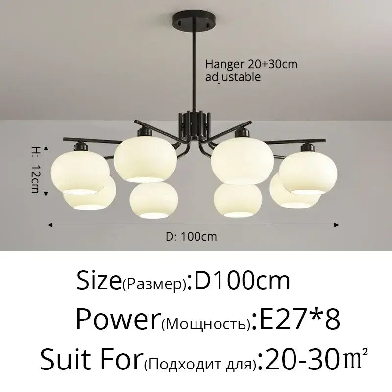 Nordic Glass Pendant Light – Modern LED for Dining & Kitchen