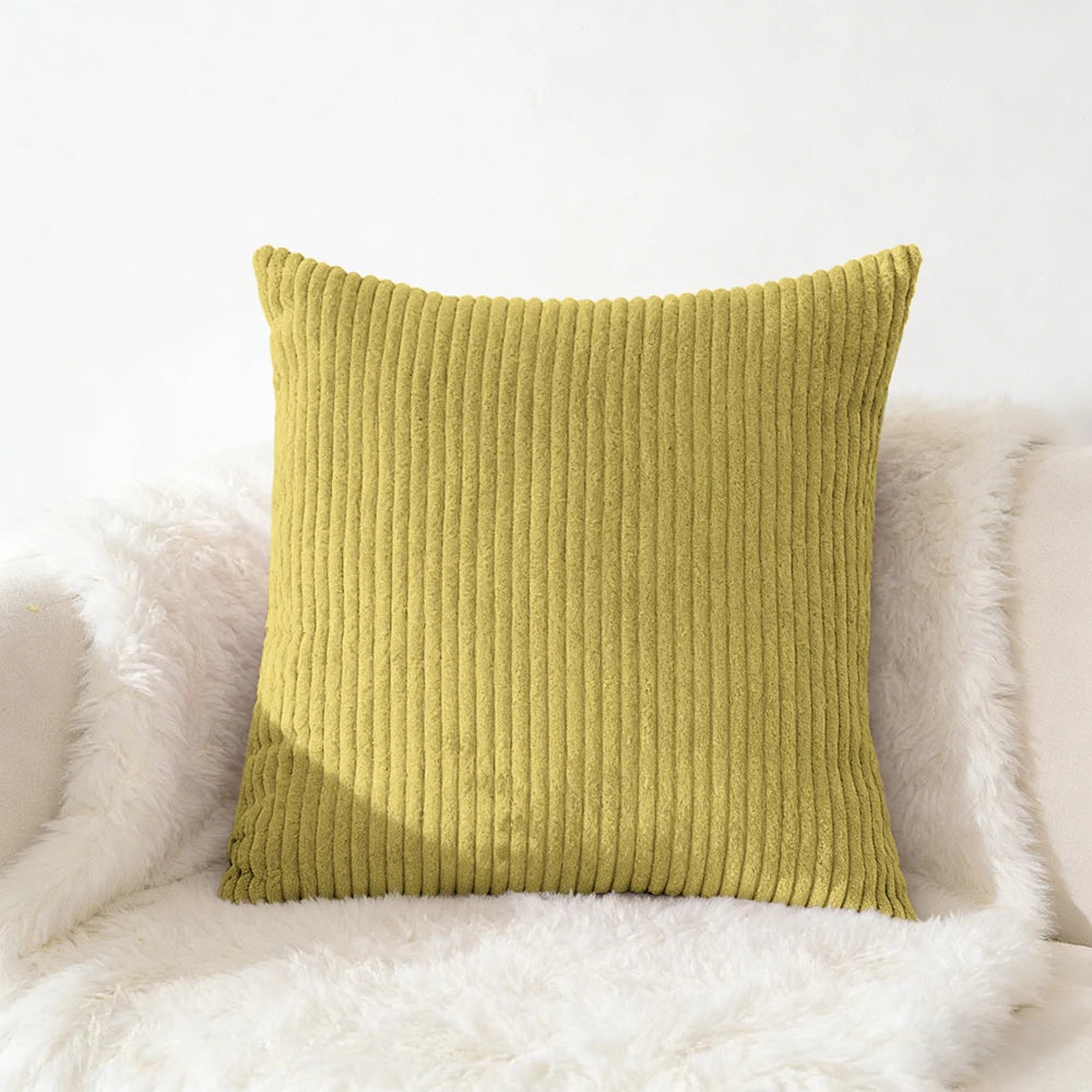 Corduroy Pillow Cover - Soft Flannel Cushion